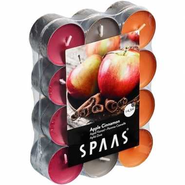 120x geurtheelichtjes apple cinnamon 4,5 branduren