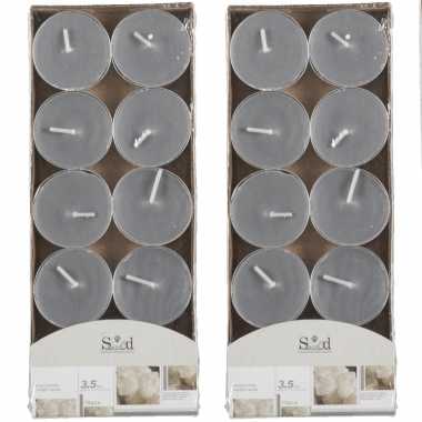 20x geurtheelichtjes musk/grijs 3,5 branduren