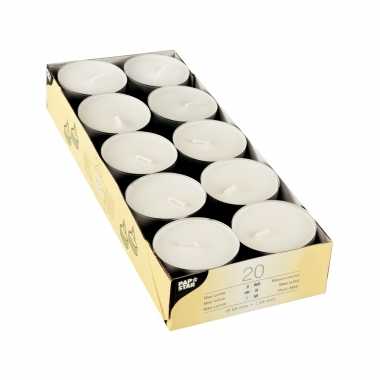 20x stuks maxi theelichtjes/theelichten 9 branduren