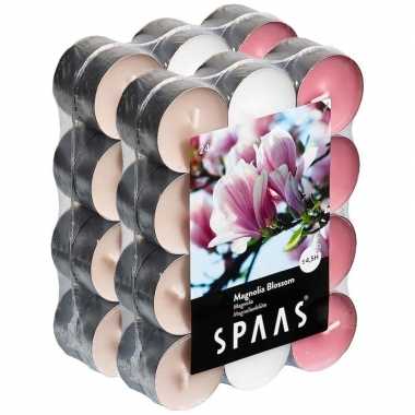 48x geurtheelichtjes magnolia blossom 4,5 branduren