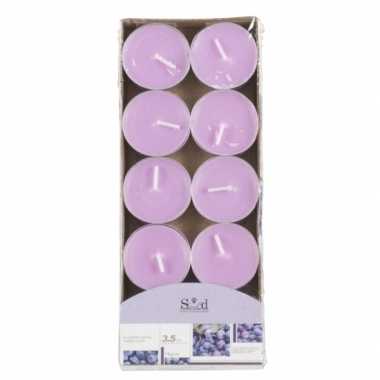 Geur theelichtjes blauwe bessen lila 10 stuks