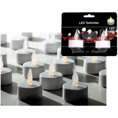 Kerst witte led theelichtjes 2 stuks