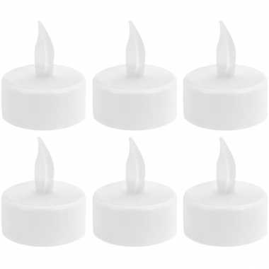 Led theelichtjes/theelichtjes wit 6x stuks