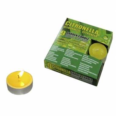 Set van 18x stuks anti muggen theelichtjes citronella