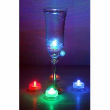 Set van 8x stuks led theelichtje/theelichtje gekleurd