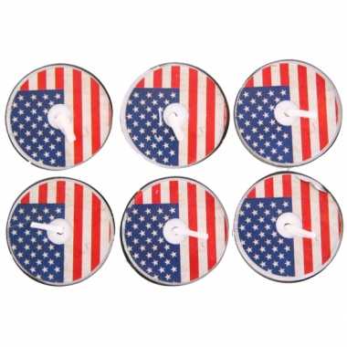 Theelichtjes Amerika 6 stuks