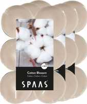 36x maxi geurtheelichtjes cotton blossom beige 10 branduren