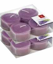8x maxi geurtheelichtjes lavendel paars 8 branduren