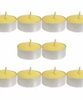 Set van 10x stuks anti muggen citronella theelichtjes theelichtjes