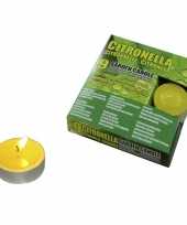 Set van 27x stuks anti muggen theelichtjes citronella