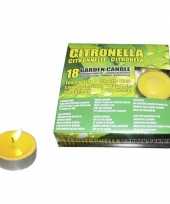 Set van 36x stuks anti muggen theelichtjes citronella